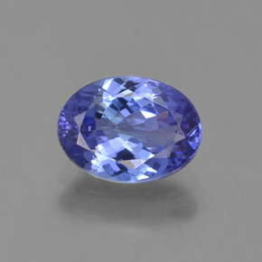 1.20캐럿 천연 바이올렛 블루 탄자나이트, 타원형 컷, 8×6 mm, VVS