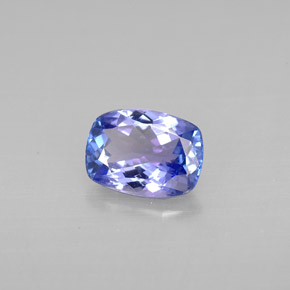 1.07캐럿 천연 바이올렛 블루 탄자나이트, 쿠션 컷, 7.5×5.5 mm, VVS-VS