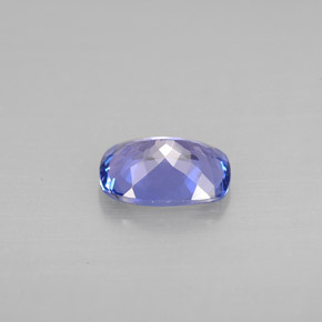 1.07캐럿 천연 바이올렛 블루 탄자나이트, 쿠션 컷, 7.5×5.5 mm, VVS-VS