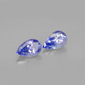 캐럿 천연 푸르스름한 바이올렛 탄자나이트 보석, 배 모양, 8×5.1 mm, VVS-VS
