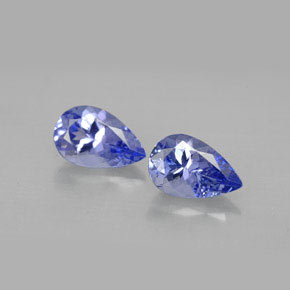 캐럿 천연 푸르스름한 바이올렛 탄자나이트 보석, 배 모양, 8.1×5.1 mm, VVS-VS