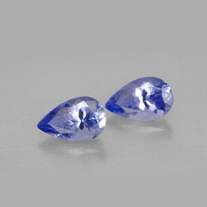 캐럿 천연 푸르스름한 바이올렛 탄자나이트 보석, 배 모양, 8.1×5.1 mm, VVS-VS