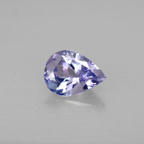1.04캐럿 천연 푸르스름한 바이올렛 탄자나이트, 배 모양, 8.1×6 mm, VVS