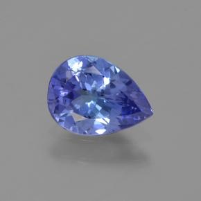 0.88캐럿 천연 Blue  탄자나이트, 배 모양, 7.9×5.8 mm, VVS-VS
