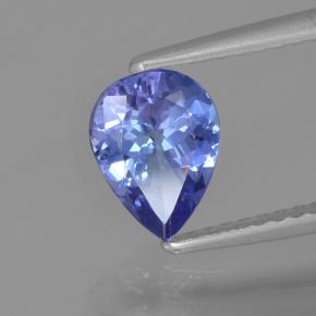 0.88캐럿 천연 Blue  탄자나이트, 배 모양, 7.9×5.8 mm, VVS-VS