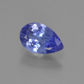 0.96캐럿 천연 바이올렛 블루 탄자나이트, 배 모양, 8×5.2 mm, VVS-VS