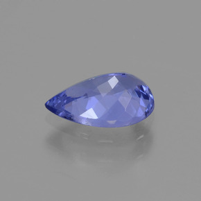 0.96캐럿 천연 바이올렛 블루 탄자나이트, 배 모양, 8×5.2 mm, VVS-VS