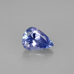 0.94캐럿 천연 푸르스름한 바이올렛 탄자나이트, 배 모양, 7.9×5.7 mm, VVS-VS