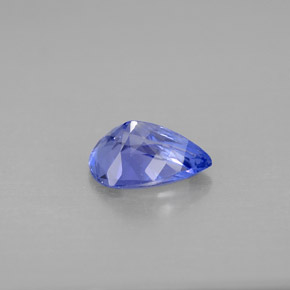 0.94캐럿 천연 푸르스름한 바이올렛 탄자나이트, 배 모양, 7.9×5.7 mm, VVS-VS
