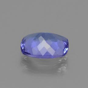 1.28캐럿 천연 바이올렛 블루 탄자나이트, 쿠션 컷, 8.1×6 mm, VS
