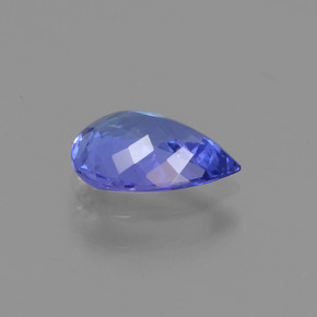 0.91캐럿 천연 푸르스름한 바이올렛 탄자나이트, 배 모양, 8.1×5.7 mm, VVS-VS