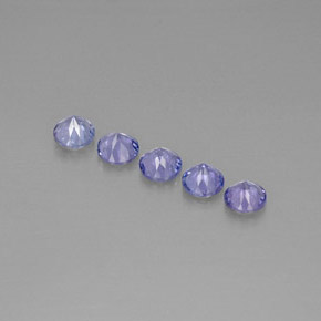 캐럿 천연 바이올렛 블루 탄자나이트 보석, 라운드 컷, 3.96 mm, VS