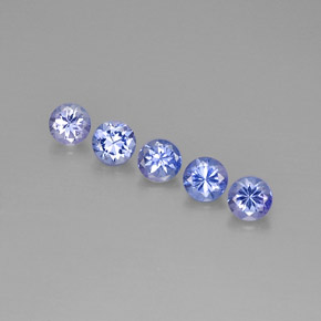 캐럿 천연 바이올렛 블루 탄자나이트 보석, 라운드 컷, 4.20 mm, VVS-VS