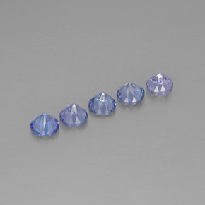 캐럿 천연 바이올렛 블루 탄자나이트 보석, 라운드 컷, 4.20 mm, VVS-VS