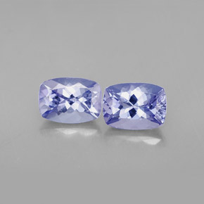캐럿 천연 푸르스름한 바이올렛 탄자나이트 보석, 쿠션 컷, 7.1×5.1 mm, VVS