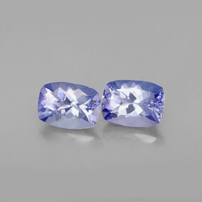 캐럿 천연 푸르스름한 바이올렛 탄자나이트 보석, 쿠션 컷, 7.1×5.1 mm, VVS