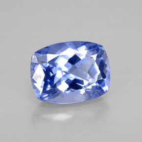 1.78캐럿 천연 바이올렛 블루 탄자나이트, 쿠션 컷, 8×6.2 mm, VVS-VS