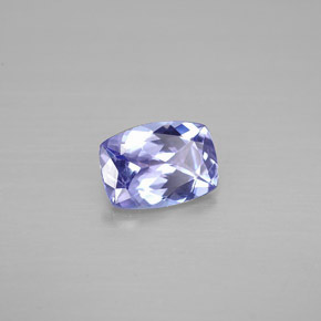 0.82캐럿 천연 푸르스름한 바이올렛 탄자나이트, 쿠션 컷, 7×5 mm, VVS-VS