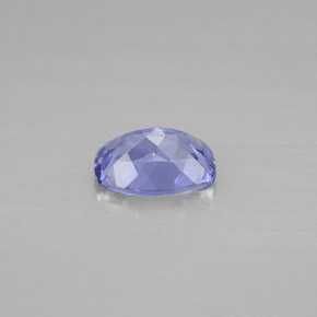 0.84캐럿 천연 푸르스름한 바이올렛 탄자나이트, 쿠션 컷, 6.9×5 mm, VVS-VS