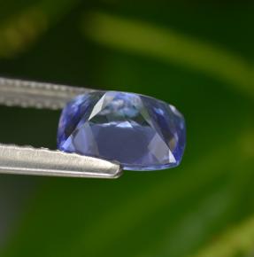 0.99캐럿 천연 바이올렛 블루 탄자나이트, 쿠션 컷, 7×5.1 mm, VVS-VS