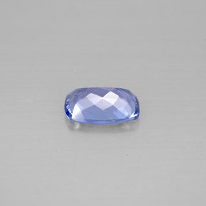 0.69캐럿 천연 푸르스름한 바이올렛 탄자나이트, 쿠션 컷, 6.9×4.9 mm, VVS-VS