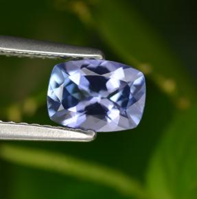 0.90캐럿 천연 바이올렛 블루 탄자나이트, 쿠션 컷, 6.9×5 mm, VVS-VS