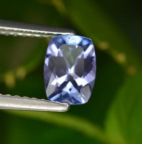 0.90캐럿 천연 바이올렛 블루 탄자나이트, 쿠션 컷, 6.9×5 mm, VVS-VS