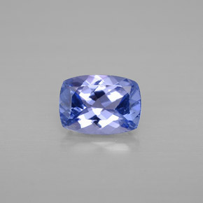 0.95캐럿 천연 바이올렛 블루 탄자나이트, 쿠션 컷, 7×5.1 mm, VVS-VS