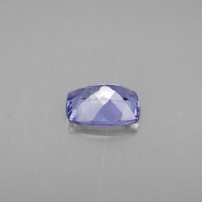 0.92캐럿 천연 푸르스름한 바이올렛 탄자나이트, 쿠션 컷, 6.9×5.2 mm, IF