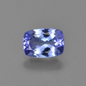 0.84캐럿 천연 바이올렛 블루 탄자나이트, 쿠션 컷, 6.9×5 mm, VVS