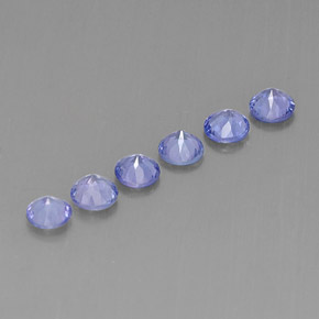 캐럿 천연 푸르스름한 바이올렛 탄자나이트 보석, 라운드 컷, 3.99 mm, VVS-VS