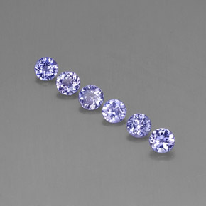 캐럿 천연 푸르스름한 바이올렛 탄자나이트 보석, 라운드 컷, 3.96 mm, VVS-VS