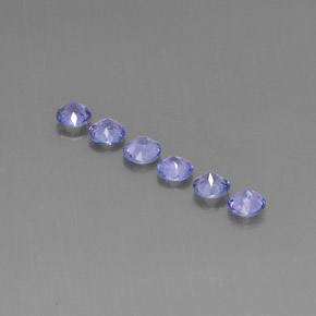 캐럿 천연 푸르스름한 바이올렛 탄자나이트 보석, 라운드 컷, 3.96 mm, VVS-VS