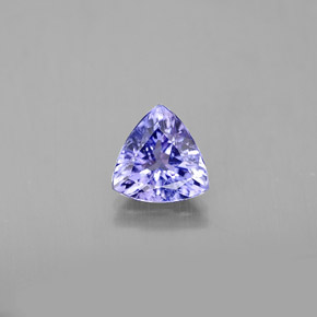 0.63캐럿 천연 푸르스름한 바이올렛 탄자나이트, 트릴리언, 5.9×5.6 mm, VS