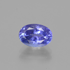 1.72캐럿 천연 푸르스름한 바이올렛 탄자나이트, 타원형 컷, 8.6×6 mm, VVS-VS