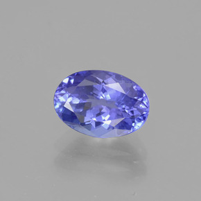 1.72캐럿 천연 푸르스름한 바이올렛 탄자나이트, 타원형 컷, 8.6×6 mm, VVS-VS