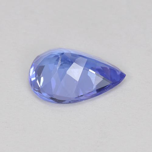 1.04캐럿 천연 딥 블루 탄자나이트, 배 모양, 8×5.9 mm, VS