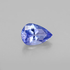 1.07캐럿 천연 푸르스름한 바이올렛 탄자나이트, 배 모양, 8.2×5.8 mm, VS