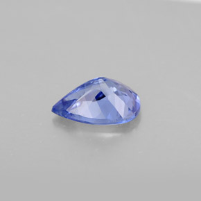 1.07캐럿 천연 푸르스름한 바이올렛 탄자나이트, 배 모양, 8.2×5.8 mm, VS