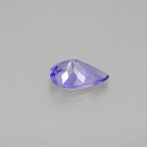 0.84캐럿 천연 푸르스름한 바이올렛 탄자나이트, 배 모양, 7.8×5 mm, VVS
