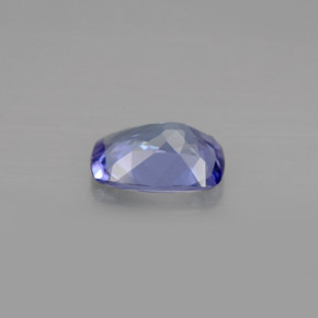 0.86캐럿 천연 푸르스름한 바이올렛 탄자나이트, 쿠션 컷, 7.2×5.1 mm, VVS-VS
