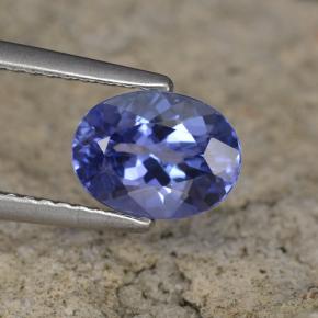 1.42캐럿 천연 바이올렛 블루 탄자나이트, 타원형 컷, 8.1×6.1 mm, VS
