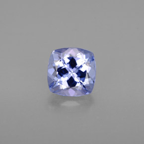 1.07캐럿 천연 푸르스름한 바이올렛 탄자나이트, 쿠션 컷, 6×6 mm, VVS