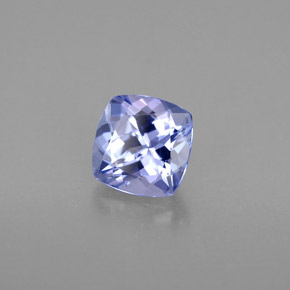 1.07캐럿 천연 푸르스름한 바이올렛 탄자나이트, 쿠션 컷, 6×6 mm, VVS