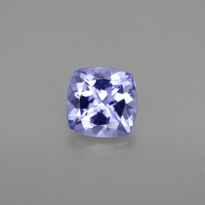 1.04캐럿 천연 바이올렛 블루 탄자나이트, 쿠션 컷, 6.3×6.2 mm, VVS-VS