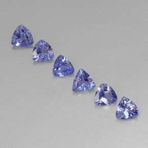 캐럿 천연 바이올렛 블루 탄자나이트 보석, 트릴리언, 4.6×4.5 mm, VVS-VS