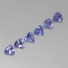 캐럿 천연 바이올렛 블루 탄자나이트 보석, 트릴리언, 4.6×4.5 mm, VVS-VS