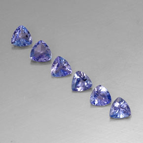 캐럿 천연 바이올렛 블루 탄자나이트 보석, 트릴리언, 4.5×4.5 mm, VVS-VS