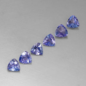 캐럿 천연 바이올렛 블루 탄자나이트 보석, 트릴리언, 4.5×4.5 mm, VVS-VS