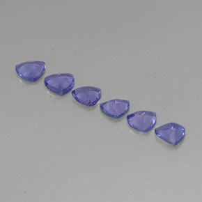 캐럿 천연 바이올렛 블루 탄자나이트 보석, 트릴리언, 4.5×4.5 mm, VVS-VS